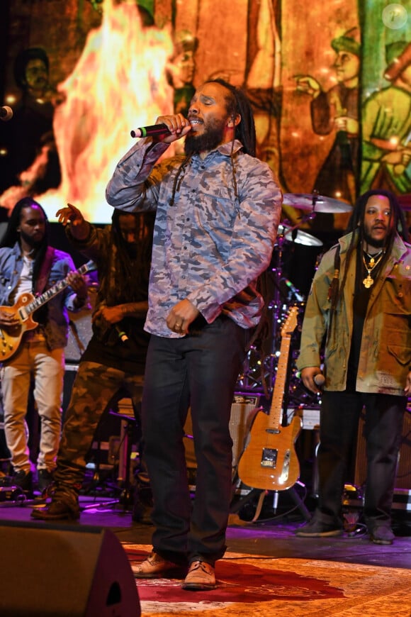 Ziggy, Julian, Stephen, Damian et Ky-Mani Marley en concert lors du "Kaya Music Festival" à Miami, le 20 avril 2019.