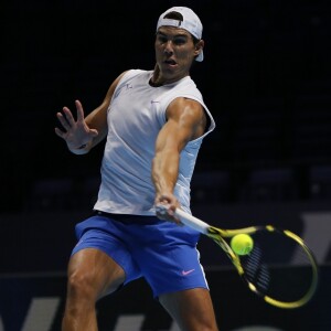 Rafael Nadal - Entraînement des joueurs de tennis qui participent au tournois Nitto ATP World Tour Finals 2019 à Londres, le 10 novembre 2019.