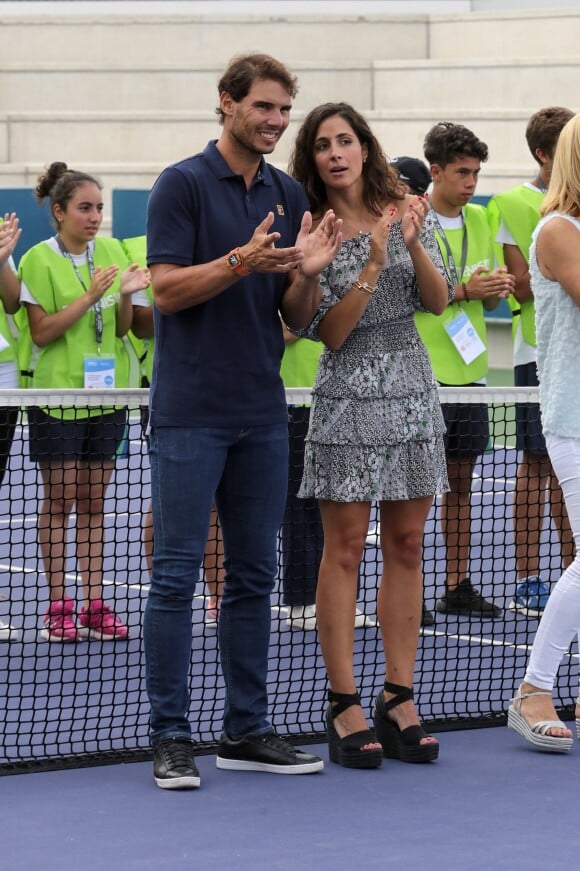 Rafael Nadal et Maria Francisca Perello lors d'un évènement caritatif organisé à Majorque le 18 septembre 2018. 