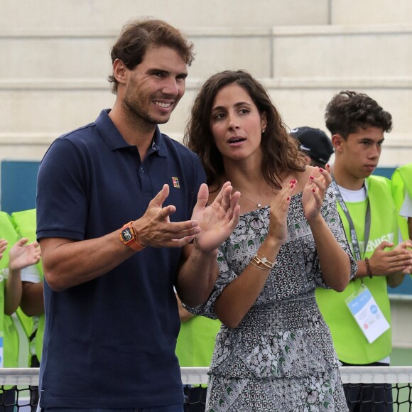 Rafael Nadal et Maria Francisca Perello lors d'un évènement caritatif organisé à Majorque le 18 septembre 2018. 