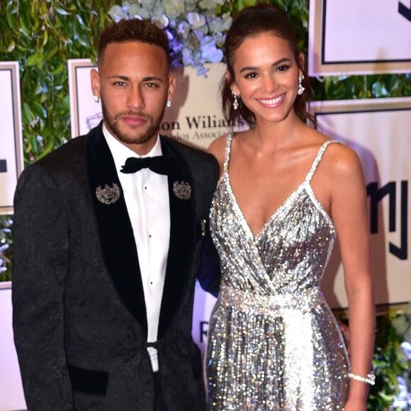 Neymar Jr. et sa fiancée Bruna Marquezine au diner Neymar Jr. Institut à l'hôtel UNIQUE à Rio de Janeiro au Brésil, le 19 juillet 2018.