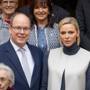 Le Prince Albert II et la Princesse Charlène de Monaco offrent des cadeaux aux personnes défavorisées au bureau de la Croix-Rouge monégasque dans le cadre des célébrations de la fête nationale monégasque, Monaco le 15 novembre 2019, © Olivier Huitel/Pool/Bestimage