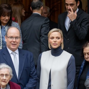Le Prince Albert II et la Princesse Charlène de Monaco offrent des cadeaux aux personnes défavorisées au bureau de la Croix-Rouge monégasque dans le cadre des célébrations de la fête nationale monégasque, Monaco le 15 novembre 2019, © Olivier Huitel/Pool/Bestimage