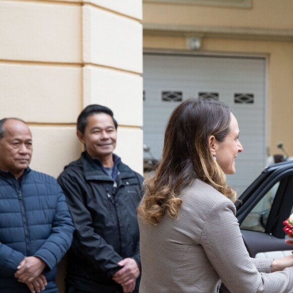 Le Prince Albert II et la Princesse Charlène de Monaco offrent des cadeaux aux personnes défavorisées au bureau de la Croix-Rouge monégasque dans le cadre des célébrations de la fête nationale monégasque, Monaco le 15 novembre 2019, © Olivier Huitel/Pool/Bestimage