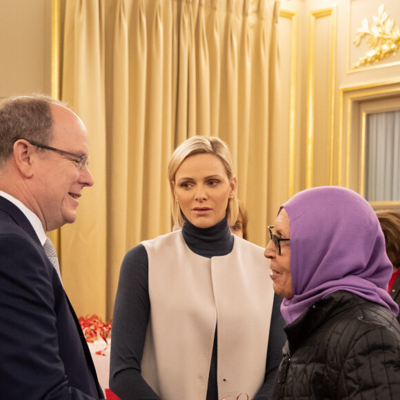 Le Prince Albert II et la Princesse Charlène de Monaco offrent des cadeaux aux personnes défavorisées au bureau de la Croix-Rouge monégasque dans le cadre des célébrations de la fête nationale monégasque, Monaco le 15 novembre 2019, © Olivier Huitel/Pool/Bestimage