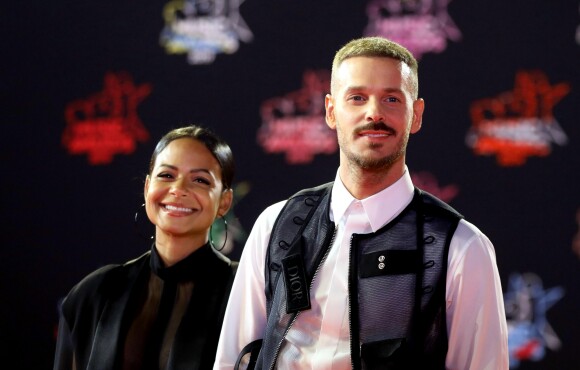 Christina Milian enceinte et son compagnon Matt Pokora (M. Pokora) - 21ème édition des NRJ Music Awards au Palais des festivals à Cannes le 9 novembre 2019. © Dominique Jacovides/Bestimage