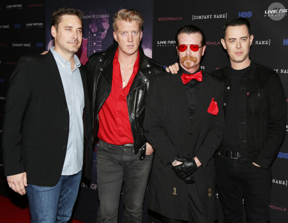 Sean Stuart, Josh Homme, Jesse Hugues et Coline Hanks lors de l'avant-première du documentaire HBO Eagles Of Death Metal : Nos Amis (Our Friends) à Los Angeles le 2 février 2017. ©Milla Cochran/Startraks/ABACAPRESS.COM