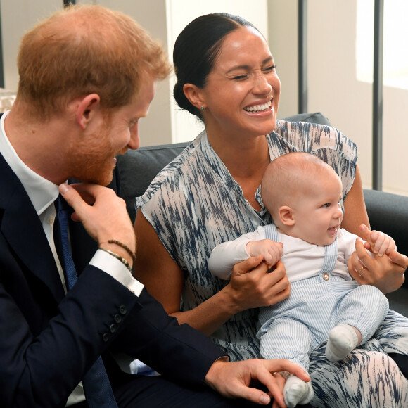 Le prince Harry, duc de Sussex, et Meghan Markle, duchesse de Sussex, avec leur fils Archie ont rencontré l'archevêque Desmond Tutu et sa femme à Cape Town, Afrique du Sud. Le 25 septembre 2019