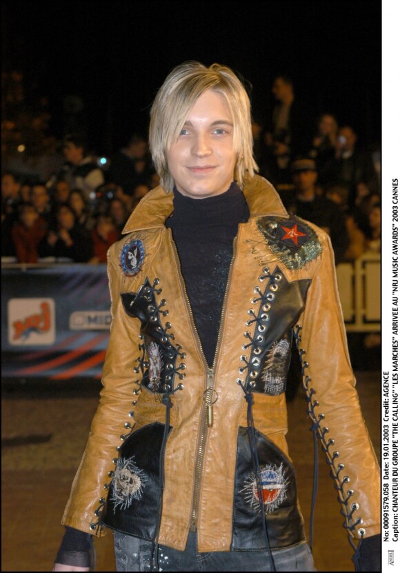 Alex Band du groupe The Calling aux NRJ Music Awards à Cannes, en 2003.