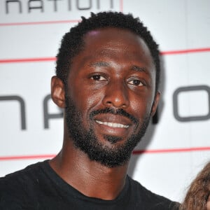 Thomas NGijol pose dans les salons de Bercy avant d'assister au concert de Beyonce a Paris, France le 25 avril 2013.