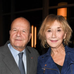 Exclusif - Marc Ladreit de Lacharrière et Marie-Anne Chazel au Théâtre Marigny à Paris le 13 novembre 2019 lors de la première de Funny Girl, musical culte de Broadway qui révéla Barbra Streisand monté pour la première fois en France. © Guirec Coadic/Bestimage