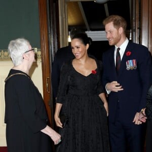 Le prince Harry, duc de Sussex, et Meghan Markle, duchesse de Sussex - La famille royale assiste au Royal British Legion Festival of Remembrance au Royal Albert Hall à Kensington, Londres, le 9 novembre 2019.