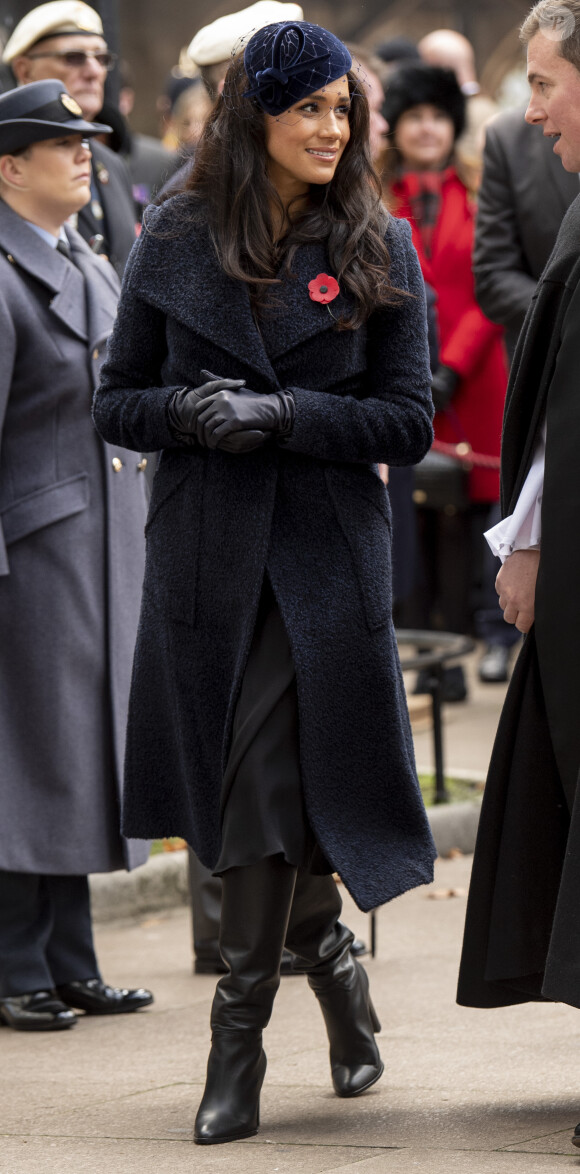 Meghan Markle, duchesse de Sussex, assiste au 'Remembrance Day', une cérémonie d'hommage à tous ceux qui sont battus pour la Grande-Bretagne, à Westminster Abbey, le 7 novembre 2019.