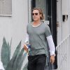 Exclusif - Brad Pitt à la sortie d'un immeuble à Los Angeles, le 16 octobre 2019