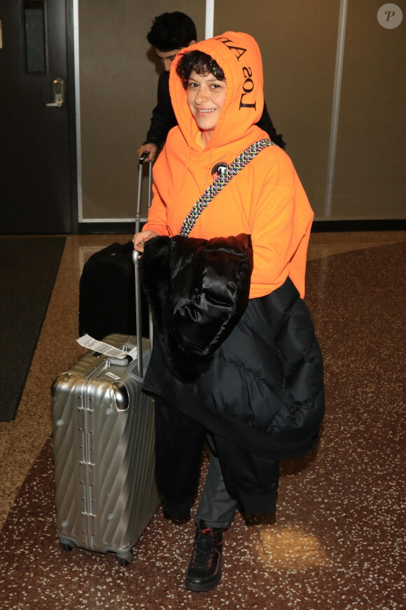 Alia Shawkat arrive à l'aéroport de Salt Lake City avant de rejoindre le festival du film de Sundance le 19 janvier 2018.  Actress Alia Shawkat seen arriving at Salt Lake City Airport to attend the Sundance Film Festival in Salt Lake City January 19th, 2018.19/01/2018 - Salt Lake City