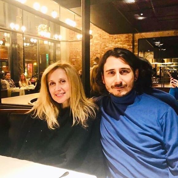 Lara Fabian et son mari Gabriel, au restaurant à Montréal, le 16 avril 2019.
