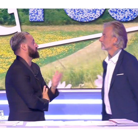 Gilles Verdez et Cyril Hanouna dans "Touche pas à mon poste", le 1er octobre 2019, sur C8