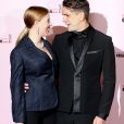 Scarlett Johansson et son ex-mari Romain Dauriac à l cérémonie des César au théâtre du Châtelet à Paris le 28 Février 2014