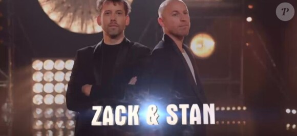 Zack et Stan lors de la première demi-finale d'"Incroyable talent 2019", le 26 novembre 2019, sur M6