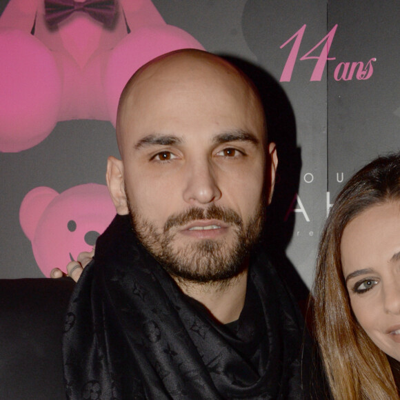 Exclusif - Clara Morgane et son mari Jérémy Olivier - Le Pink Paradise fête ses 14 ans à Paris le 14 janvier 2016.