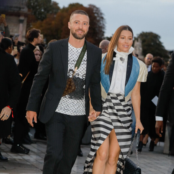 Justin Timberlake, Jessica Biel - Arrivées au défilé de mode PAP femme printemps-été 2020 Louis Vuitton à Paris. Le 1er octobre 2019 © Veeren Ramsamy-Christophe Clovis / Bestimage