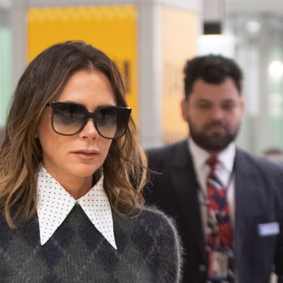 Victoria Beckham arrive à l'aéroport de JFK à New York, le 5 novembre 2019