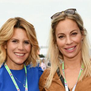 Laura Tenoudji et Charlotte Bouteloup durant la journée d'essai du Grand Prix de France au Castellet le 23 juin 2018. C. Estrosi, le maire de Nice et le vice président du Conseil Regional de PACA, est à l'origine du retour du Grand prix de France au Circuit Paul Ricard. © Bruno Bebert/Bestimage