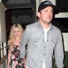 Avril Lavigne et Phillip Sarofim (le fils du milliardaire Texan Fayez Sarofim) à la sortie d'un restaurant à Beverly Hills. Los Angeles, le 25 juillet 2018.