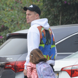 Exclusif - Channing Tatum est allé chercher sa fille Everly à l'école à Los Angeles, le 14 novembre 2019.