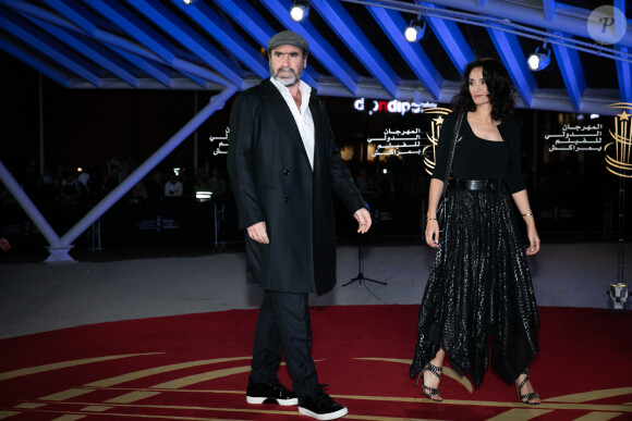 Eric Cantona et sa femme Rachida Brakni au photocall de la cérémonie d'ouverture de la 18ème édition du Festival International du Film de Marrakech (FIFM), le 29 novembre 2019. © Romuald Meigneux/Bestimage