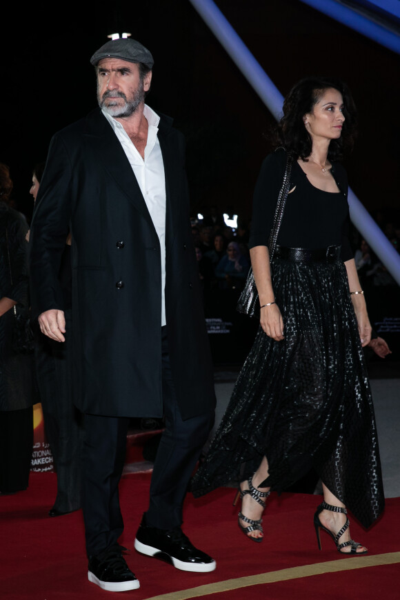 Eric Cantona et sa femme Rachida Brakni au photocall de la cérémonie d'ouverture de la 18ème édition du Festival International du Film de Marrakech (FIFM), le 29 novembre 2019. © Romuald Meigneux/Bestimage Romuald Meigneux