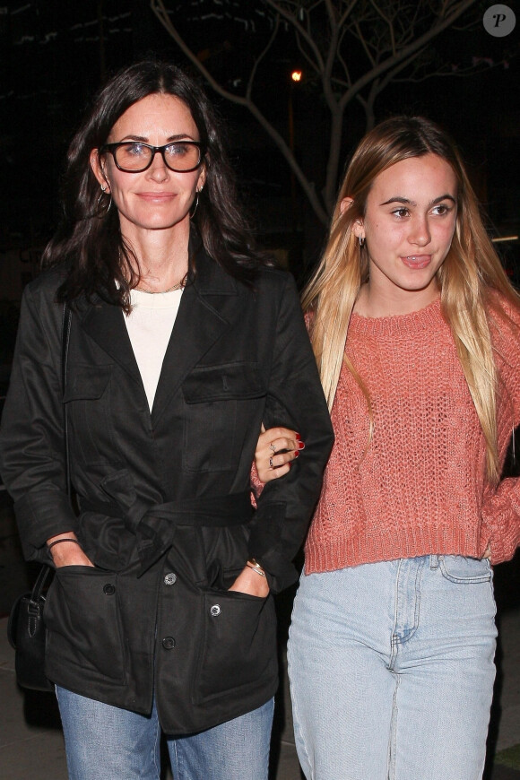 Exclusif - Courteney Cox et sa fille Coco Arquette sont allées diner au BOA Steakhouse à West Hollywood, le 9 mai 2018.