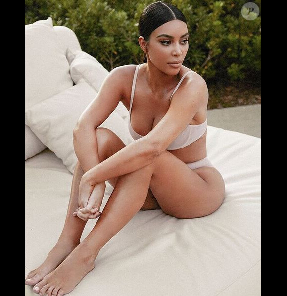 Kim Kardashian a créé une marque de sous-vêtements baptisée "Skims". Novembre 2019.