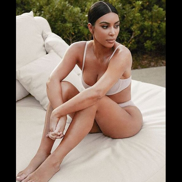 Kim Kardashian a créé une marque de sous-vêtements baptisée "Skims". Novembre 2019.