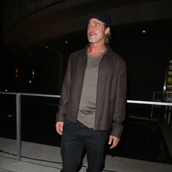 Brad Pitt est allé voir la pièce de théâtre A Play is a Poem au théâtre Ahmanson à Los Angeles, le 21 septembre 2019