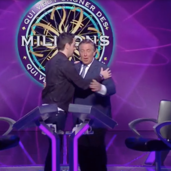 Les adieux de Jean-Pierre Foucault dans "Qui veut gagner des millions ?" Il passe le relais à Camille Combal. Janvier 2019