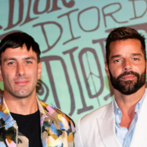 Ricky Martin et son mari Jwan Yosef assistent au défilé Dior, collection homme automne-hiver 2020, au Musée Rubell. Miami, le 3 décembre 2019.