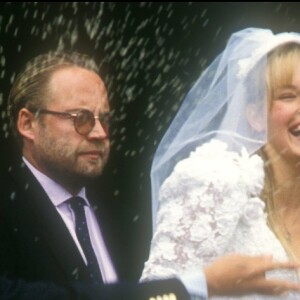 Mariage d'Estelle Lefébure et David Hallyday le 15 septembre 1989.