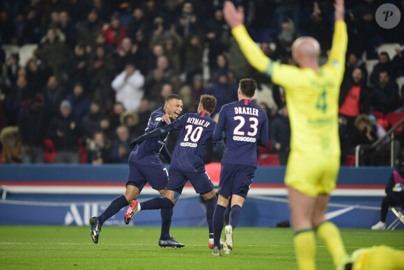 Match de Ligue 1 Paris Saint-Gemain - FC Nantes au Parc des Princes. Paris, le 4 décembre 2019.