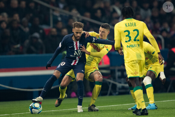 Neymar lors du match de Ligue 1 Paris Saint-Gemain - FC Nantes au Parc des Princes. Paris, le 4 décembre 2019.