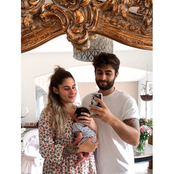 Jesta et Benoît de "Koh-Lanta" avec bébé Juliann, le 20 juillet 2019.