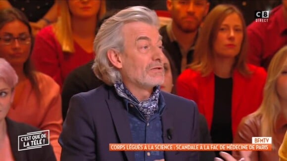 Gilles Verdez ému sur le plateau de "C'est que de la télé", le jeudi 5 décembre 2019, sur C8.