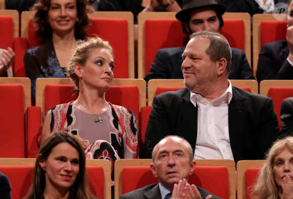 Uma Thurman et Harvey Weinstein au Prix Lumière à Lyon, en 2013.