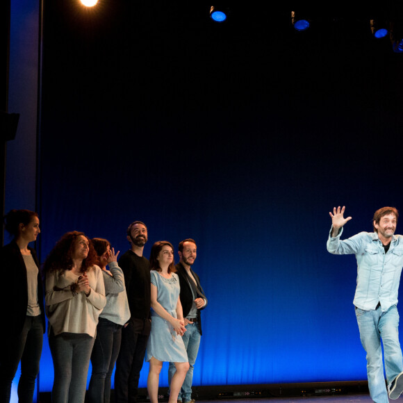 Exclusif - Amélie de Gallard, Laurence Yayel, Emmanuelle Michelet, Benjamin Gauthier, Marie Lanchas, Julien Ratel, Pierre Palmade, Rudy Milstein, Agnès Miguras, Rémi Deval, Alexandra Chouraqui, Anne-Elisabeth Blateau, Christophe Canard, Cédric Moreau - Répétitions du spectacle de la "Troupe à Palmade" sur la scène du théâtre de l'Oeuvre à Paris, avec Muriel Robin en invitée d'honneur. Le 28 avril 2019 © Cyril Moreau / Bestimage