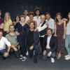 Exclusif - Jean Gardeil, Agnès Miguras, Fabienne Galula, Yann Papin, Laurence Yayel, Rudy Milstein, Isabelle Nanty, Yvan Naubron, Laetitia Vercken, Marie Lanchas, Thierry Pietra, Rémi Deval, Anne-Elisabeth Blateau, Pierre Palmade, Nicolas Martinez - Spectacle de la "Troupe à Palmade" sur la scène du théâtre de l'Oeuvre à Paris, avec I.Nanty en invitée d'honneur. Le 30 juin 2019 © Pierre Perusseau / Bestimage