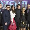 Peter Del Vecho, Josh Gad, Idina Menzel, Jonathan Groff, Jennifer Lee et Chris Buck - Les célébrités assistent à la première de "Frozen 2" à Londres, le 17 novembre 2019.