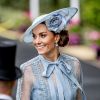 Kate Middleton (en robe Elie Saab) - La famille royale britannique et les souverains néerlandais lors de la première journée des courses d'Ascot 2019, à Ascot, le 18 juin 2019.