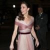 Kate Middleton (en robe Gucci) au dîner de gala "100 Women in Finance" au profit des écoles pour la santé mentale au Victoria and Albert Museum de Londres, Royaume Uni, le 13 février 2019.