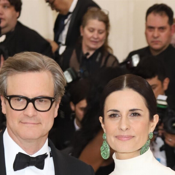 Colin Firth et sa femme Livia Giuggioli - Les célébrités arrivent à l'ouverture de l'exposition Heavenly Bodies: Fashion and the Catholic Imagination à New York, le 7 mai 2018