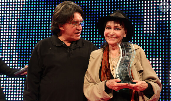 Jean-François Davy et Anna Karina - Clôture des "Rencontres Internationales du Cinéma" et remise du prix Henri-Langlois à Vincennes le 3 février 2014.